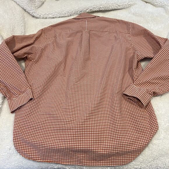 Ralph Lauren Mens Shirt Button Down Orange White Plaid Long Sleeve Size XXL - Picture 4 of 7